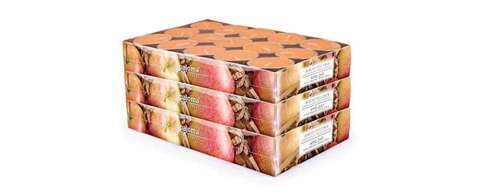 pajoma® 6pajoma® 3 x Tea Lights 90 Scented Tea Lights in Aluminium Shell Burn Time Approx. 4 Hours Height 1.5 cm Diameter 3.5 cm Quality