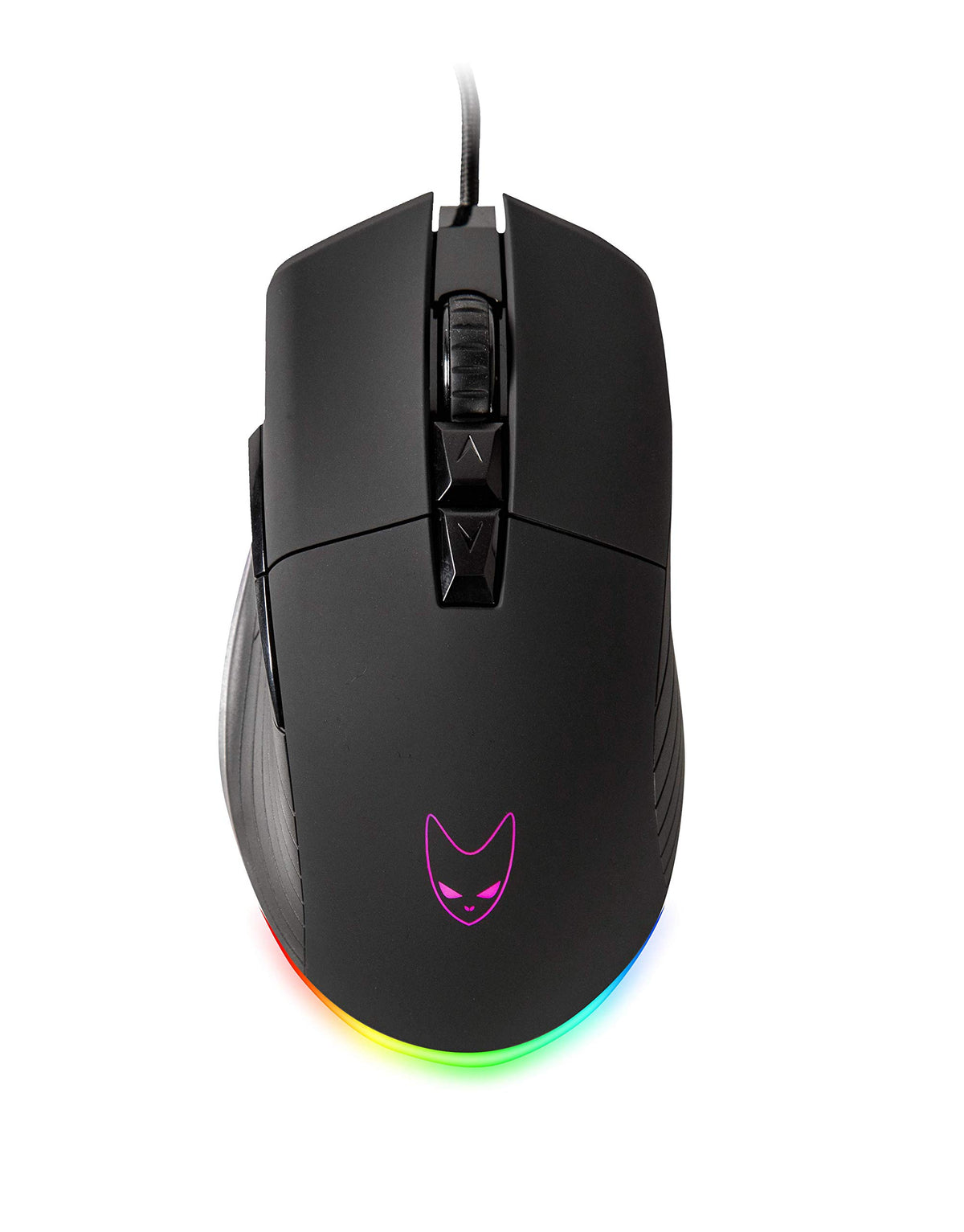 Oversteel - Invar USB Gaming Mouse, 12400 Adjustable DPI, 9 Programmable Buttons, 10 RGB Illumination Modes, Ultra Light, Ergonomic Optical Sensor, PC/Mac, Black