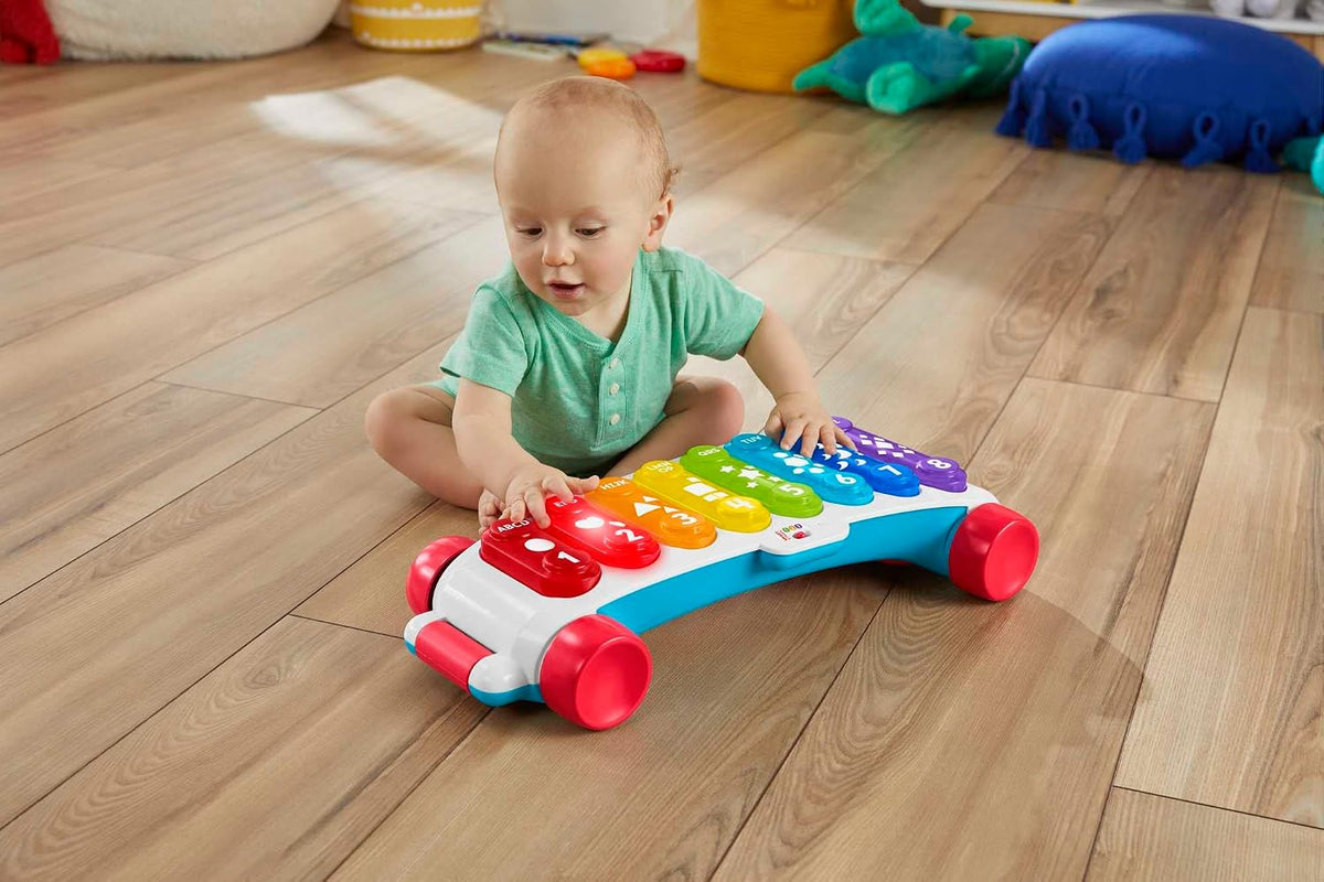 Fisher-Price HJK40 Giant Xylophone (French Version), Electronic Dummy Musical Instrument with Educational Songs for Toddlers, Children's Toy, from 9 Months