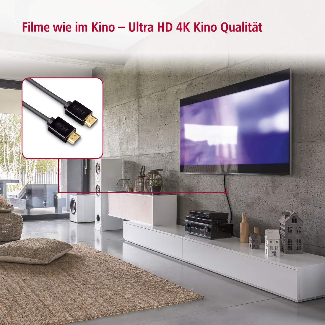 Hama Câble HDMI haut débit avec Ethernet 1,5 m + adaptateurs mini et micro HDMI