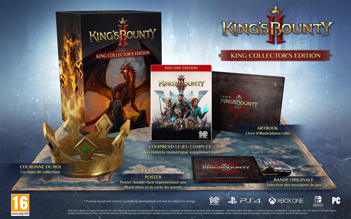 King's Bounty II – King Collector's Edition PS4 (couronne, artbook, bande-son)