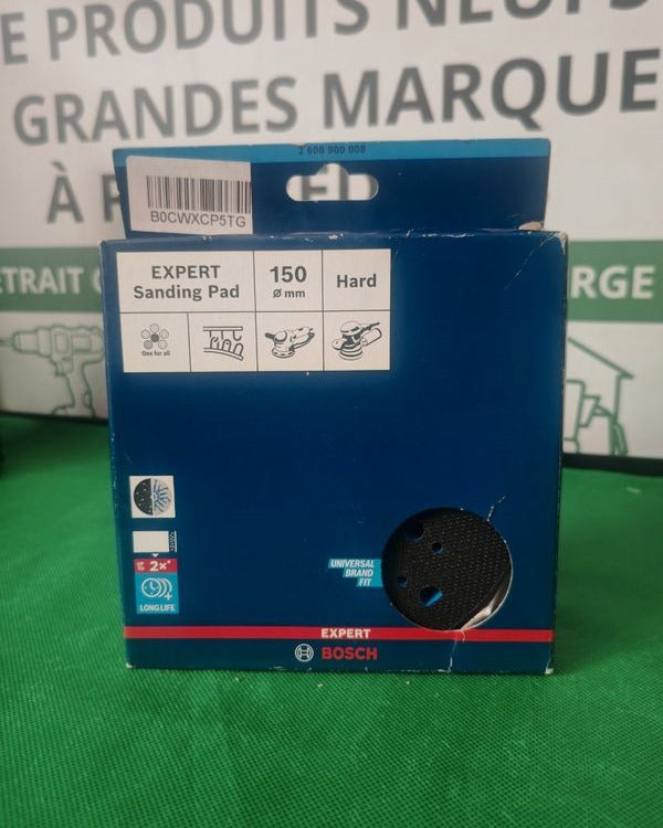 Plateau de ponçage Bosch Expert 150 mm dur dans sa boîte