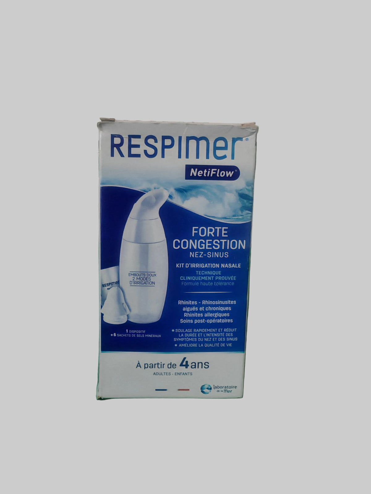 Boîte Respimer NetiFlow kit d'irrigation nasale