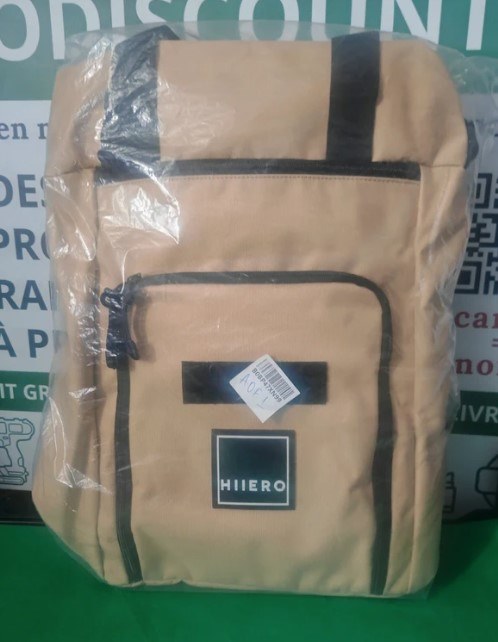 Sac à dos cabas Hiiero beige dans son sachet