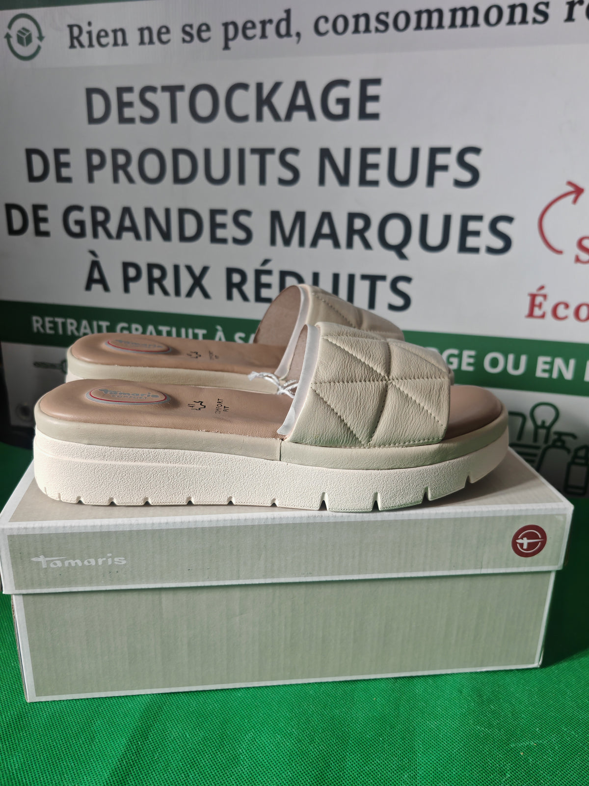 Mules Tamaris semelle plateforme vue de côté