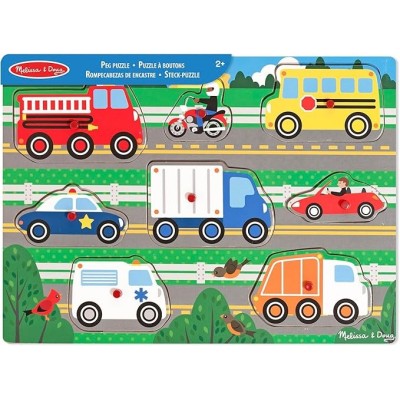 Melissa & Doug Jouets en bois - Puzzles véhicules