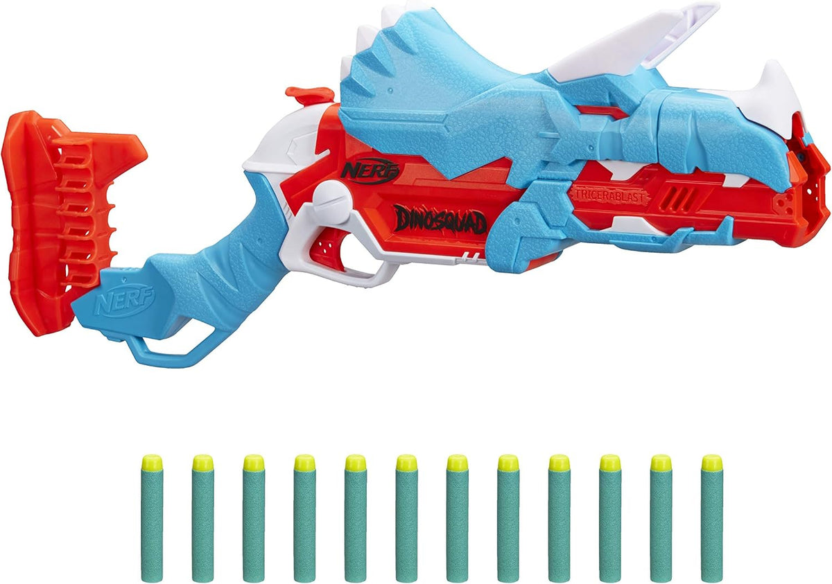 Blaster Nerf DinoSquad Tricera-Blast en forme de tricératops