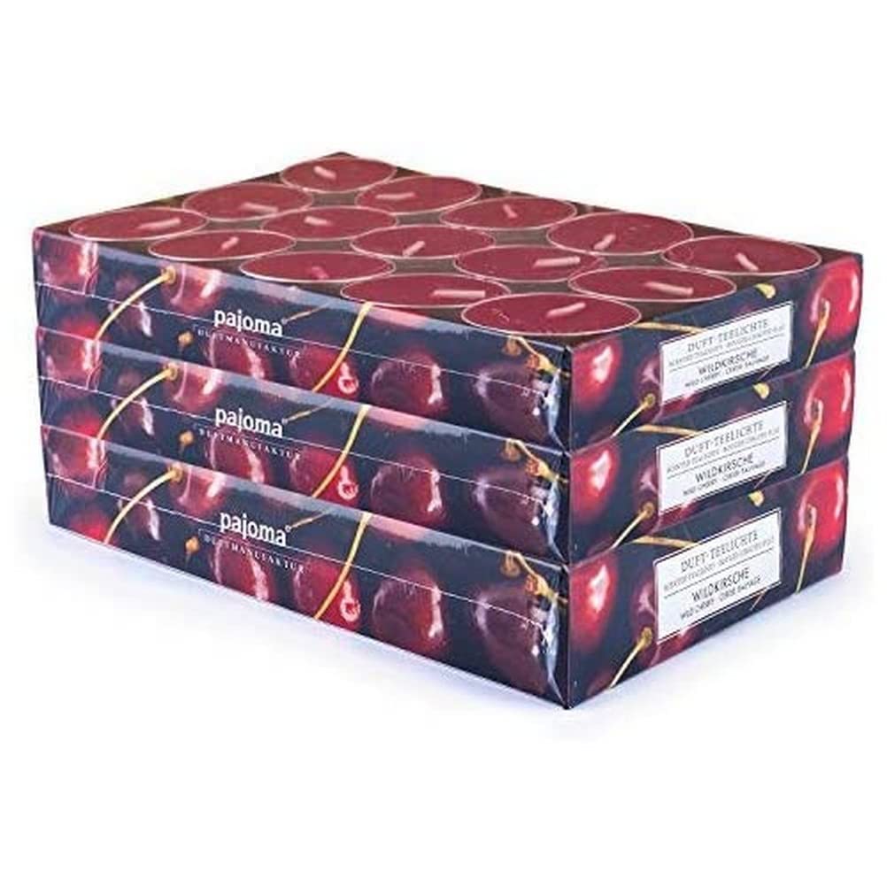 pajoma® 6pajoma® 3 x Tea Lights 90 Scented Tea Lights in Aluminium Shell Burn Time Approx. 4 Hours Height 1.5 cm Diameter 3.5 cm Quality