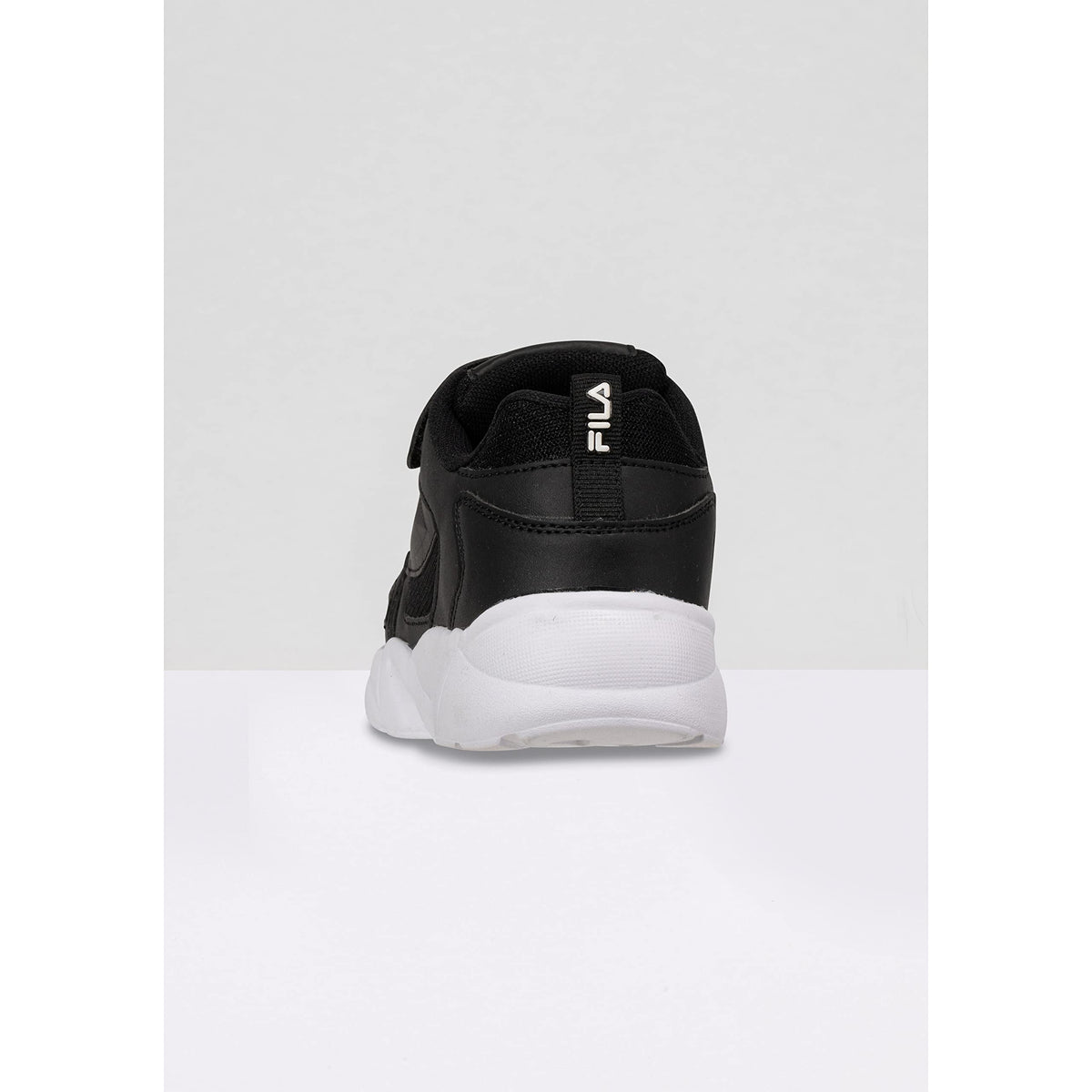 FILA Ventosa Velcro Kids – Baskets enfant mixte à scratch, noir et blanc, pointure 35