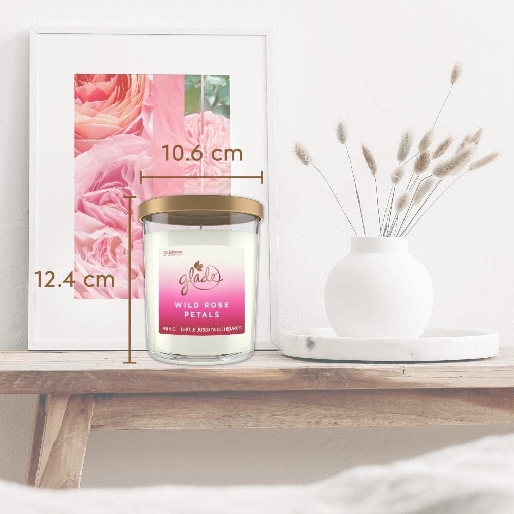 Glade Extra Large Scented Candle - Infused with Essential Oils - Long