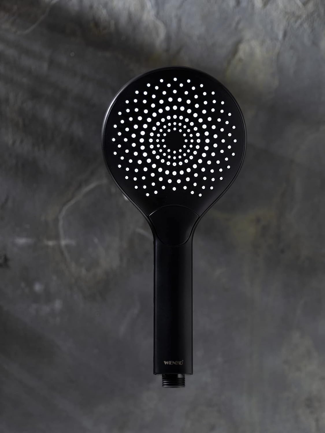 Watersaving Shower Head Matte Black Universal with Water Saving System and 3 Jets
