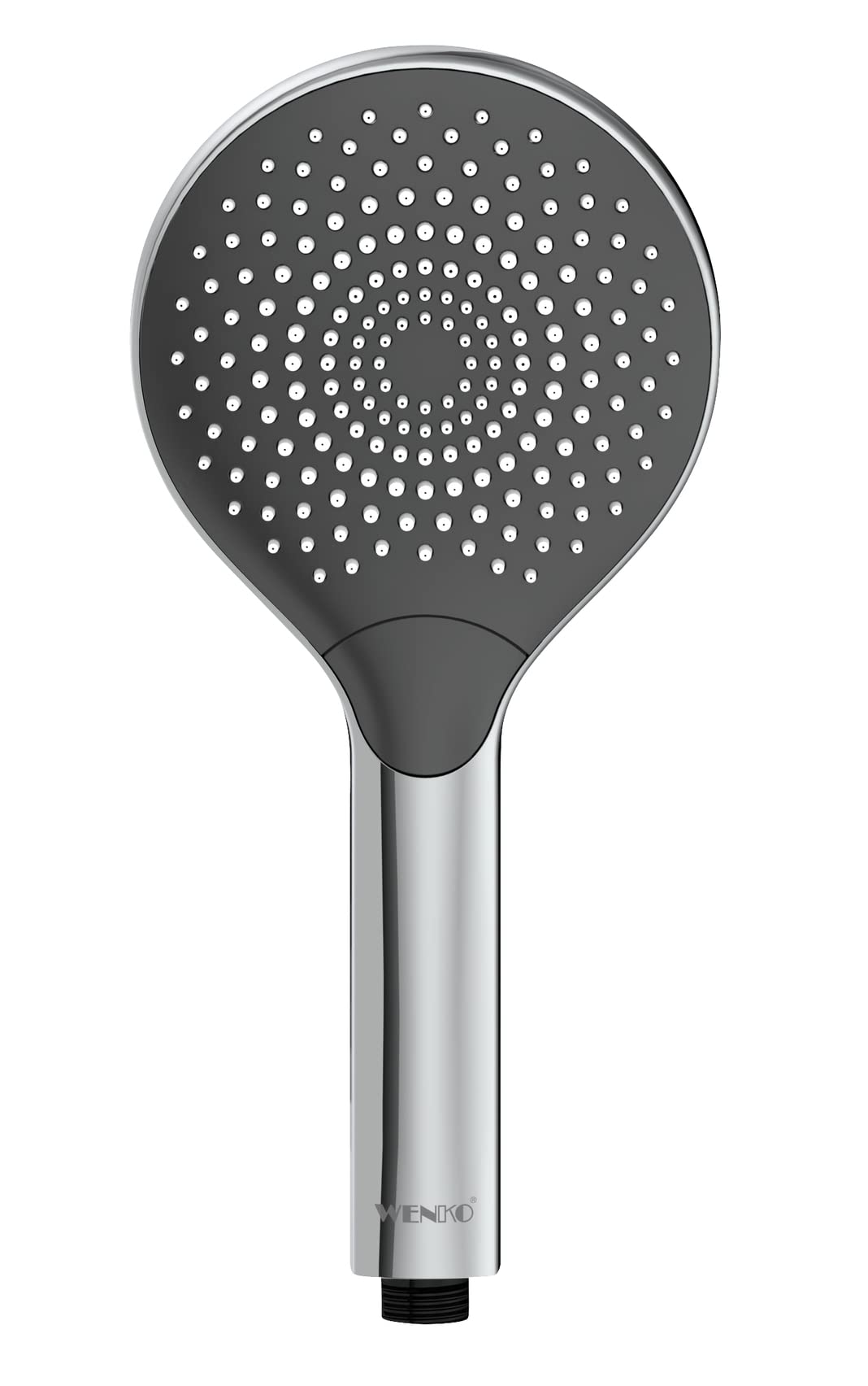 Watersaving Shower Head Matte Black Universal with Water Saving System and 3 Jets