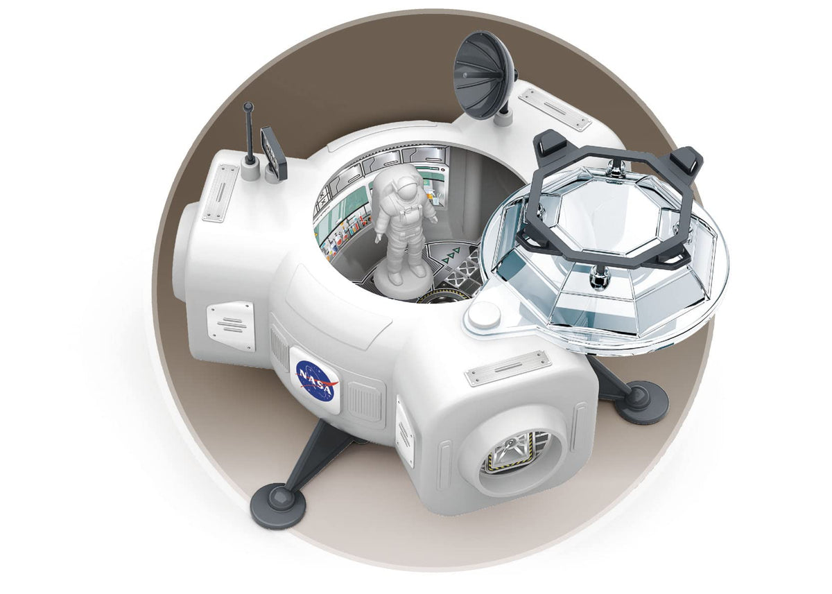 Clementoni Navette spatiale flottante NASA – Kit de construction scientifique, dès 8 ans