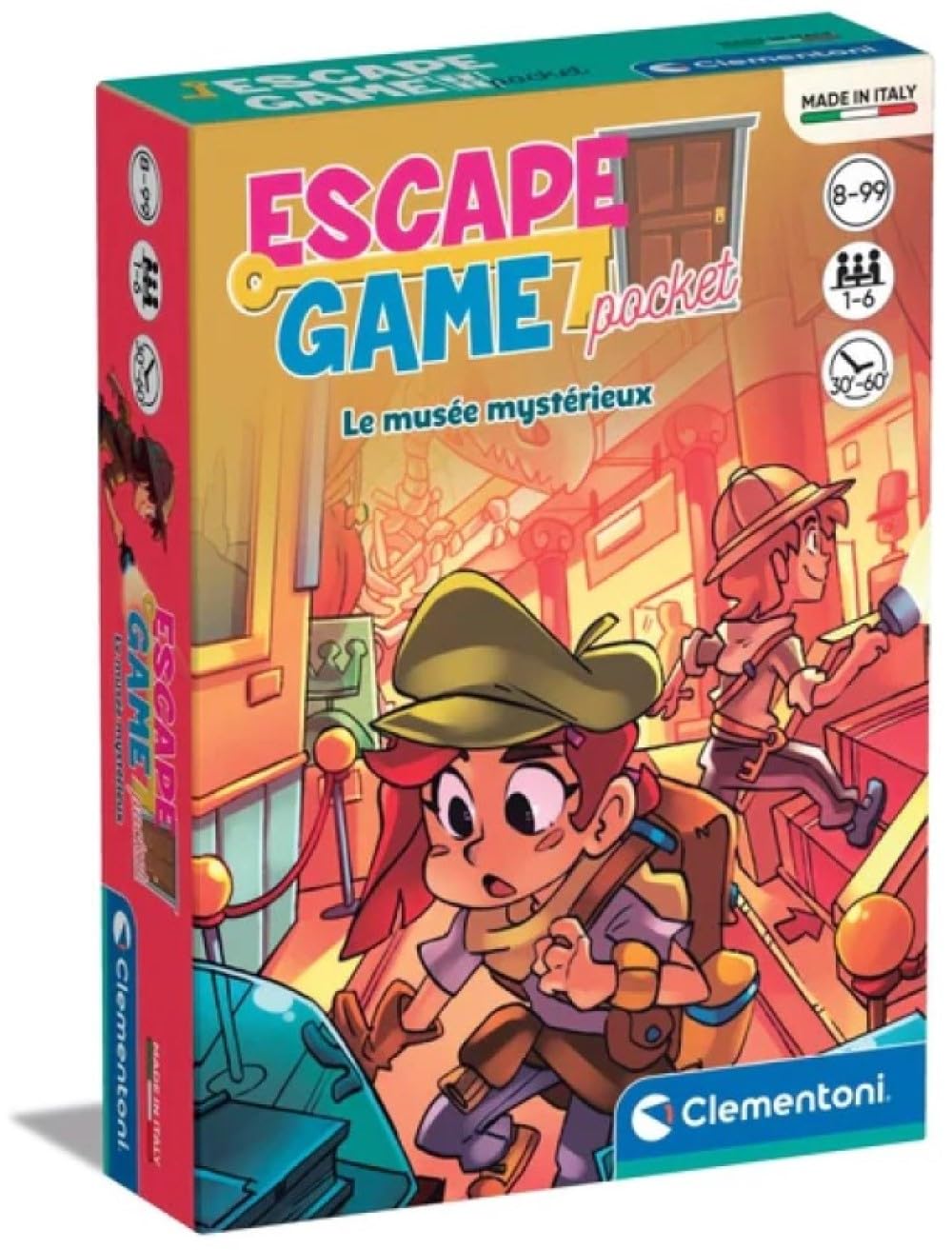 Clementoni Escape Game Pocket « Le Musée mystérieux » – Jeu coopératif dès 8 ans