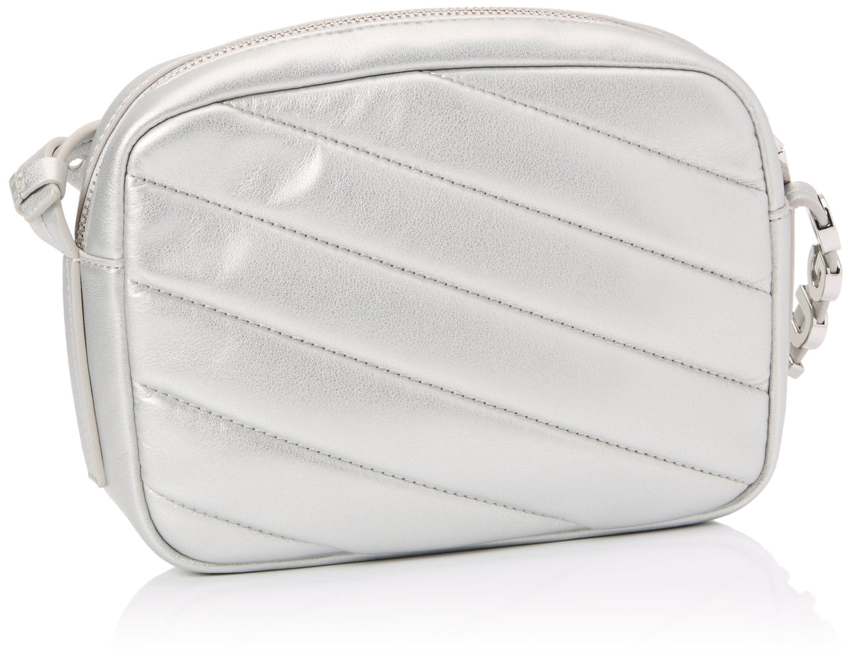 HUGO Sac bandoulière Mel Crossbody matelassé – Argenté