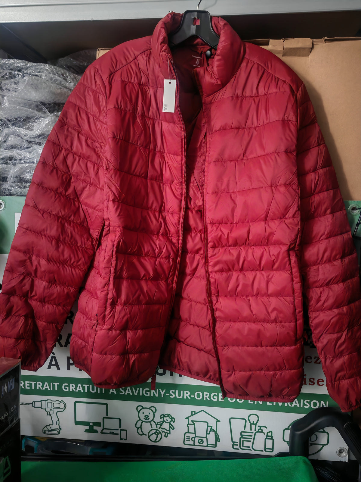 Doudoune légère homme Amazon Essentials bordeaux
