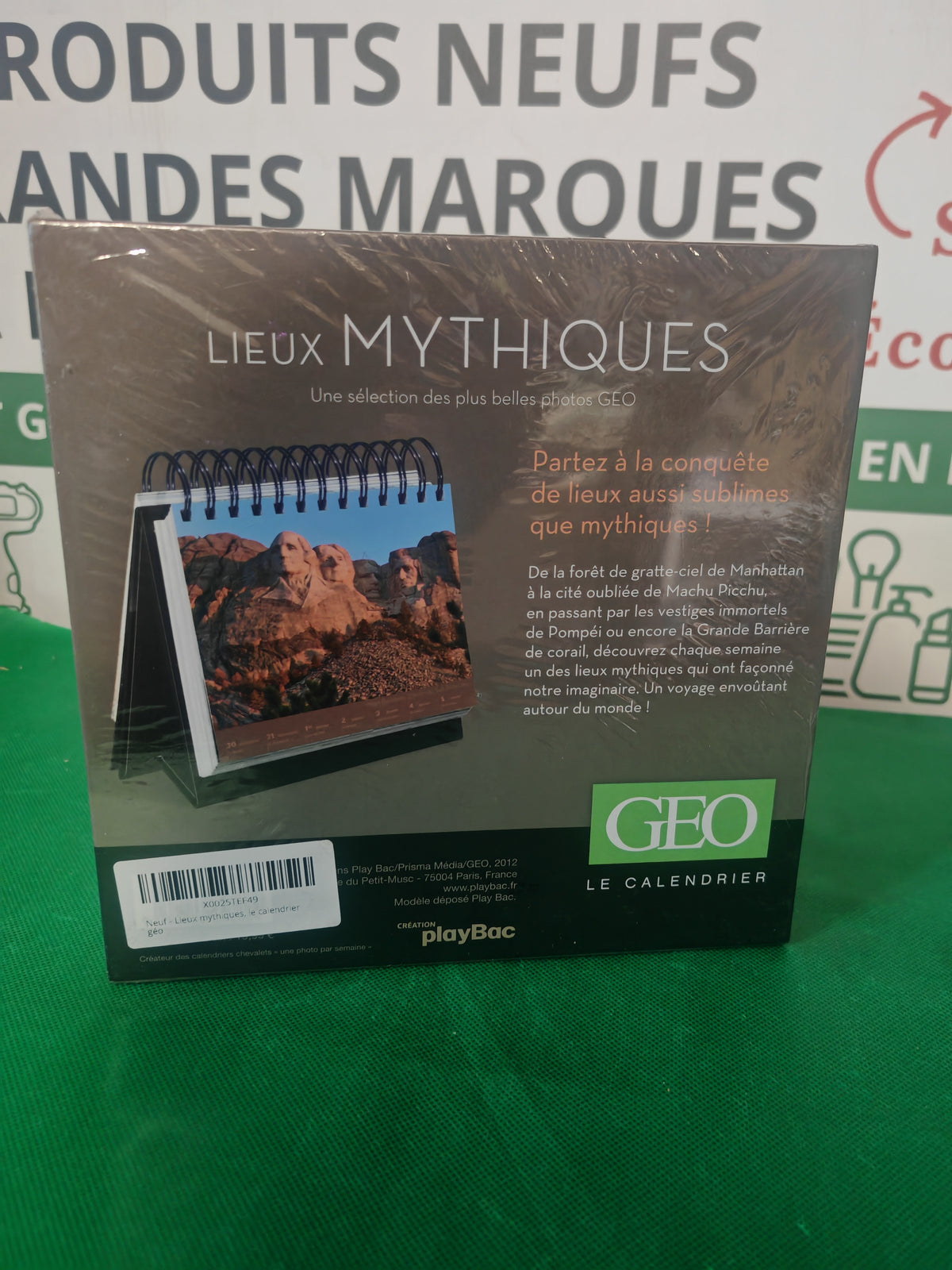 Dos du calendrier GEO Lieux mythiques
