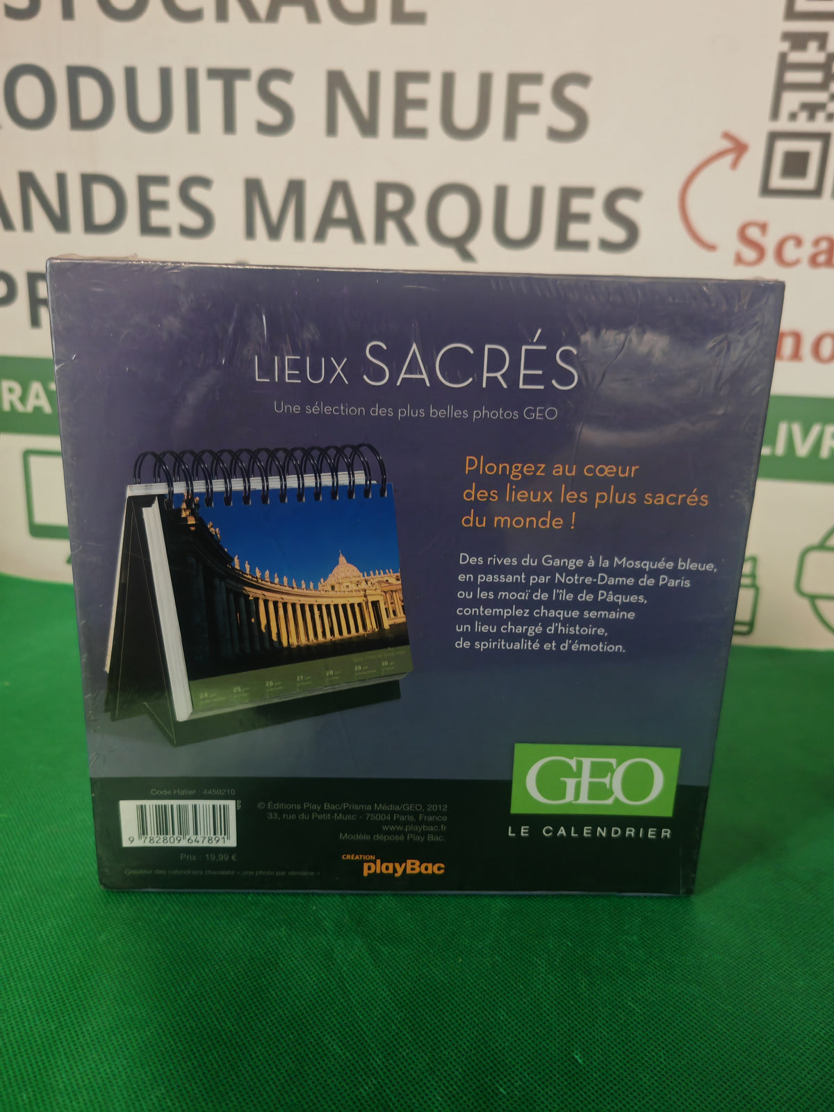 Dos du calendrier GEO Lieux sacrés