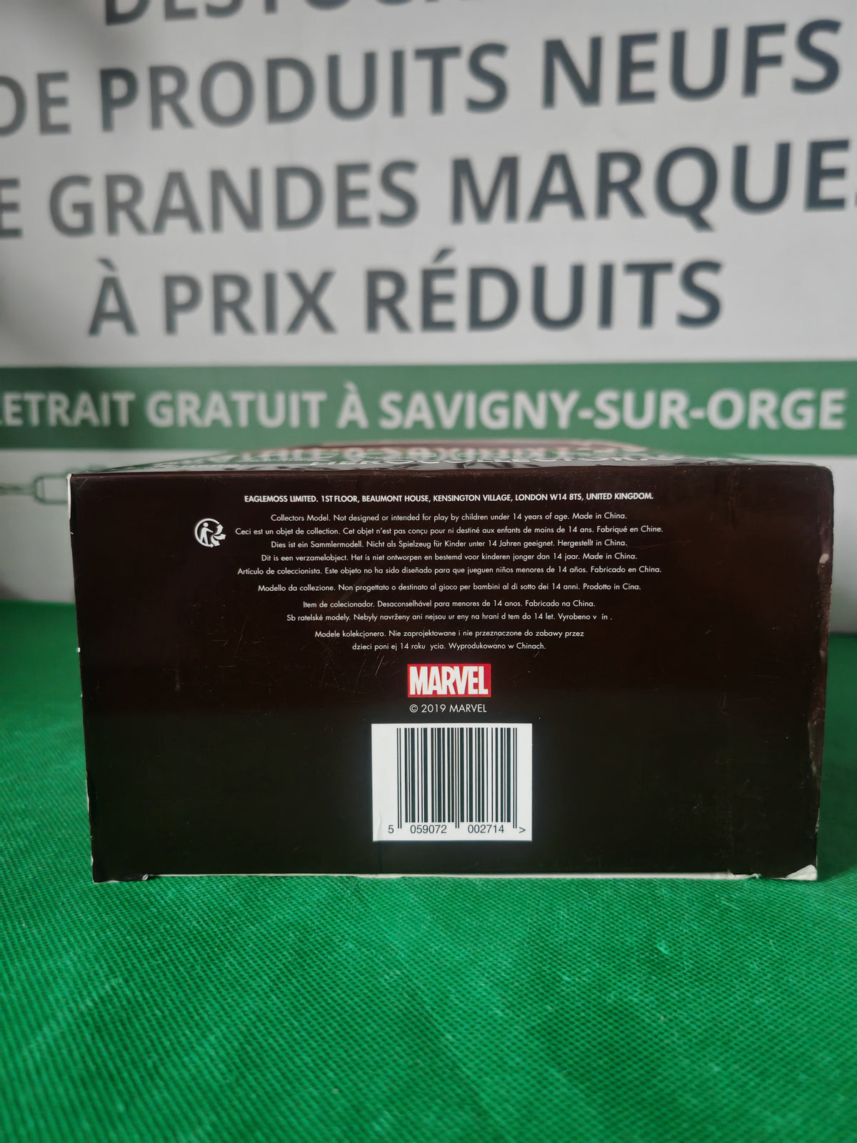 Dessous de la boîte Eaglemoss avec code-barres