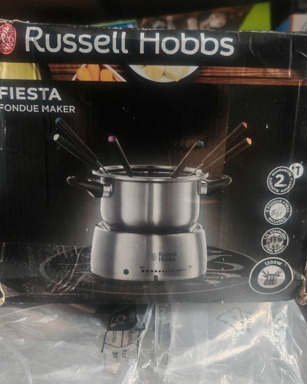 Boîte de la fondue Russell Hobbs Fiesta, abîmée
