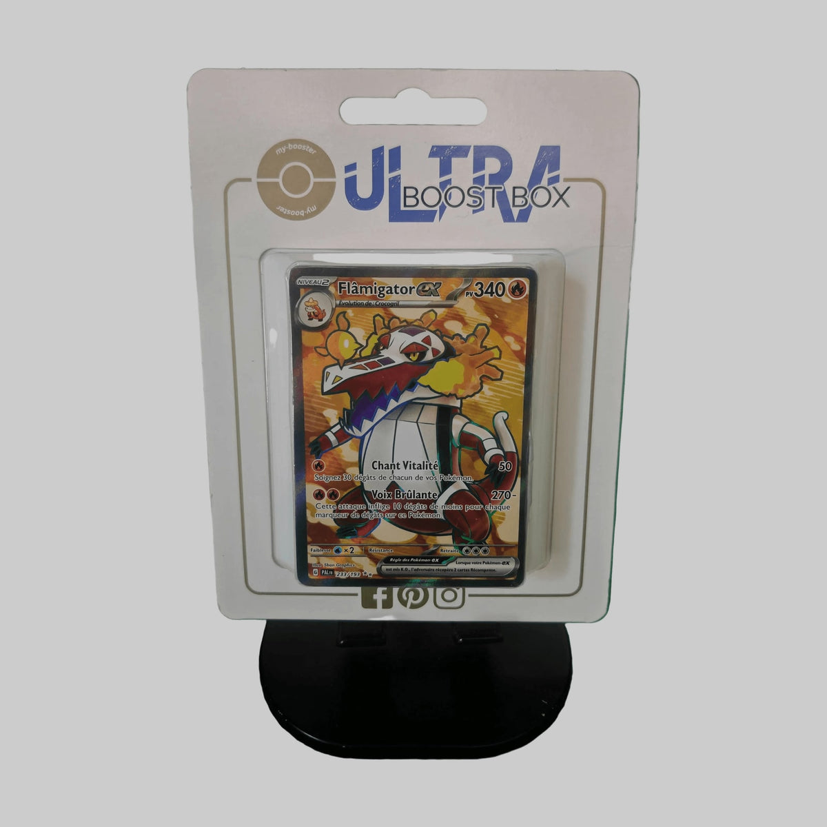 Pokémon – Blister Ultra Boost Box Flâmigator ex 233/193 + 9 cartes, Évolutions à Paldea (FR)