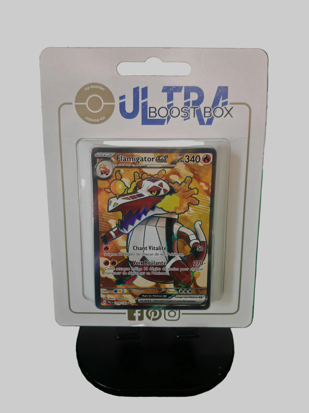Blister Ultra Boost Box carte Pokémon Flâmigator ex 233/193