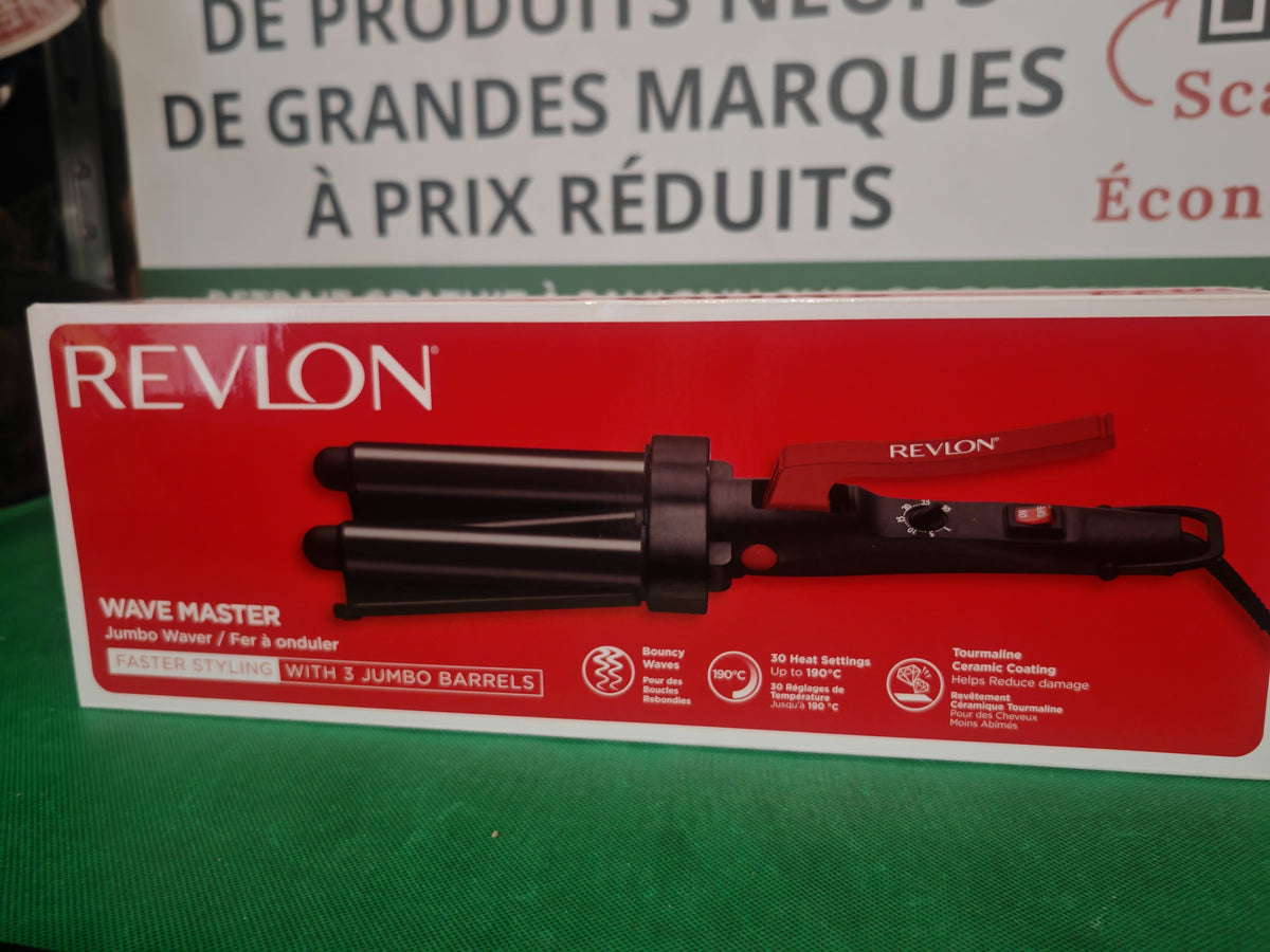Boîte du fer à onduler Revlon Wave Master 3 cylindres jumbo